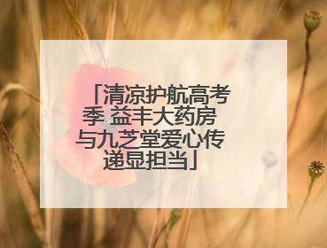清凉护航高考季 益丰大药房与九芝堂爱心传递显担当