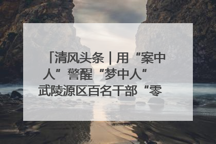 清风头条｜用“案中人”警醒“梦中人” 武陵源区百名干部“零距离”接受警示教育