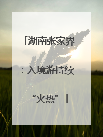 湖南张家界：入境游持续“火热”