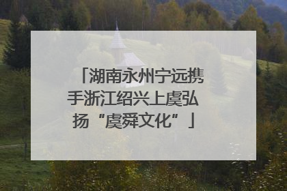 湖南永州宁远携手浙江绍兴上虞弘扬“虞舜文化”
