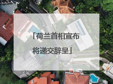 荷兰首相宣布将递交辞呈