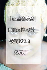 证监会亮剑！京汉控股等被罚没2.3亿元