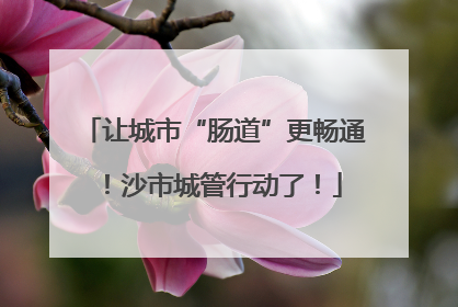 让城市“肠道”更畅通！沙市城管行动了！