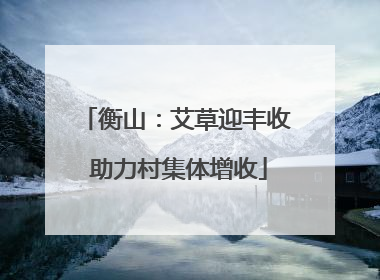 衡山：艾草迎丰收 助力村集体增收