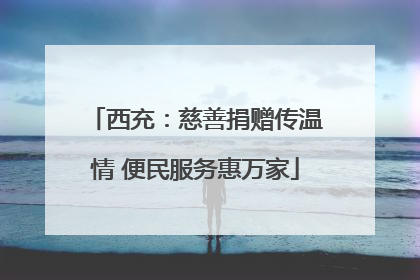 西充：慈善捐赠传温情 便民服务惠万家