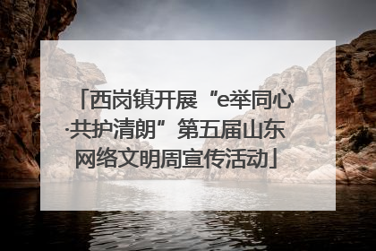 西岗镇开展“e举同心·共护清朗”第五届山东网络文明周宣传活动