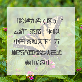 跨越九省（区）“云游”茶路 “何以中国·茶和天下”万里茶道直播活动在武夷山启动