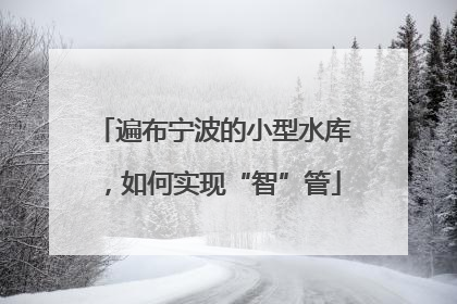 遍布宁波的小型水库，如何实现“智”管