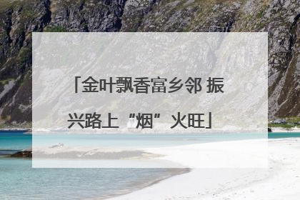 金叶飘香富乡邻 振兴路上“烟”火旺