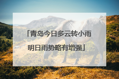 青岛今日多云转小雨 明日雨势略有增强