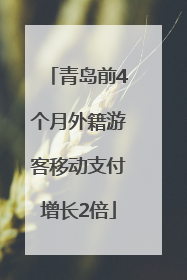 青岛前4个月外籍游客移动支付增长2倍