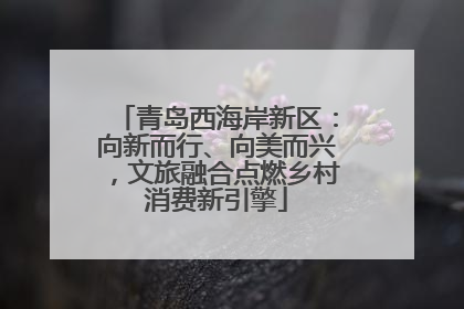 青岛西海岸新区：向新而行、向美而兴，文旅融合点燃乡村消费新引擎