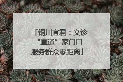 铜川宜君：义诊“直通”家门口 服务群众零距离