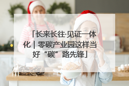 长来长往·见证一体化｜零碳产业园这样当好“碳”路先锋