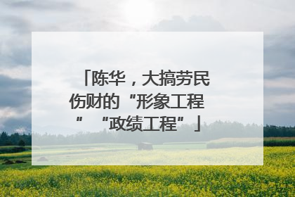 陈华，大搞劳民伤财的“形象工程”“政绩工程”