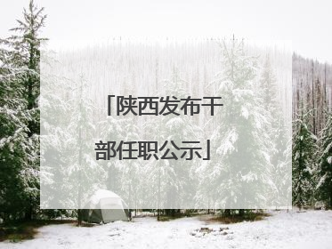 陕西发布干部任职公示