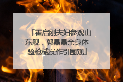 霍启刚夫妇参观山东舰，郭晶晶亲身体验枪械操作引围观