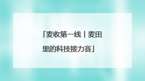 麦收第一线丨麦田里的科技接力赛