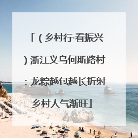 （乡村行·看振兴）浙江义乌何斯路村：龙粽越包越长折射乡村人气渐旺
