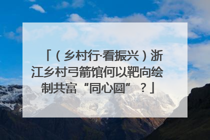 （乡村行·看振兴）浙江乡村弓箭馆何以靶向绘制共富“同心圆”？