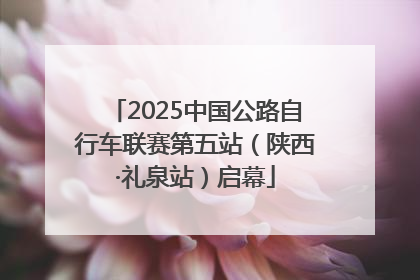 2025中国公路自行车联赛第五站（陕西·礼泉站）启幕