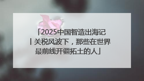 2025中国智造出海记丨关税风波下，那些在世界最前线开疆拓土的人