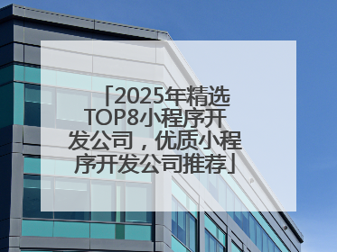 2025年精选TOP8小程序开发公司，优质小程序开发公司推荐