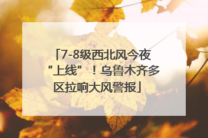 7-8级西北风今夜“上线”！乌鲁木齐多区拉响大风警报