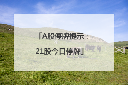 A股停牌提示：21股今日停牌